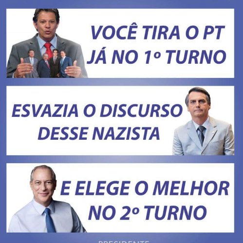 soulcarioca's tweet photo. Sabe aquele ditado...  Com 1 voto no Ciro vc elimina dois casos de uma só vez!! #ViraViraCiro 😂🌹 https://t.co/1BPj7uXjQD