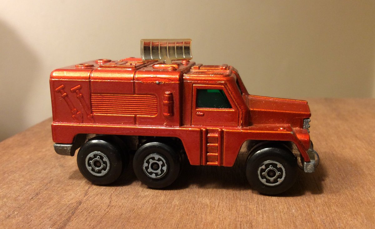 JonFray's tweet photo. @SharpbluePix Here's my No.16 #Matchbox 'Badger' which I remember getting in 1973 or perhaps '74. I had never seen it before and had to have it from the toy shop in Devizes. The first of the #Rolamatics I think. Possibly my favourite Matchbox model. Works well! https://t.co/4rdlw0oqRm