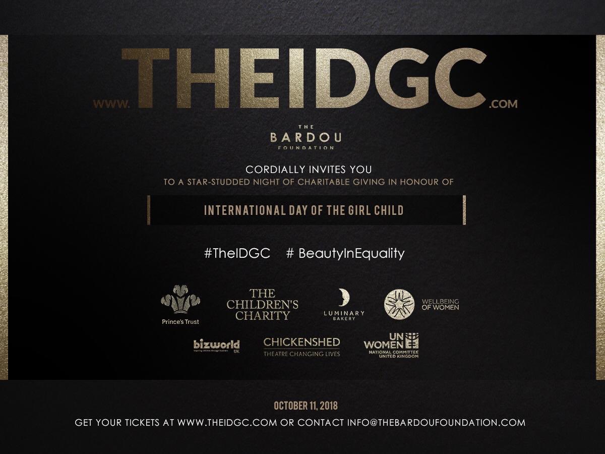 We are so excited to host #TheIDGC on Thursday 11th October. We will be raising awareness for the needs of disadvantaged girls and women around the world, with a stellar line-up of partner charities, celebrities, sponsors &amp; organisers. theidgc.com