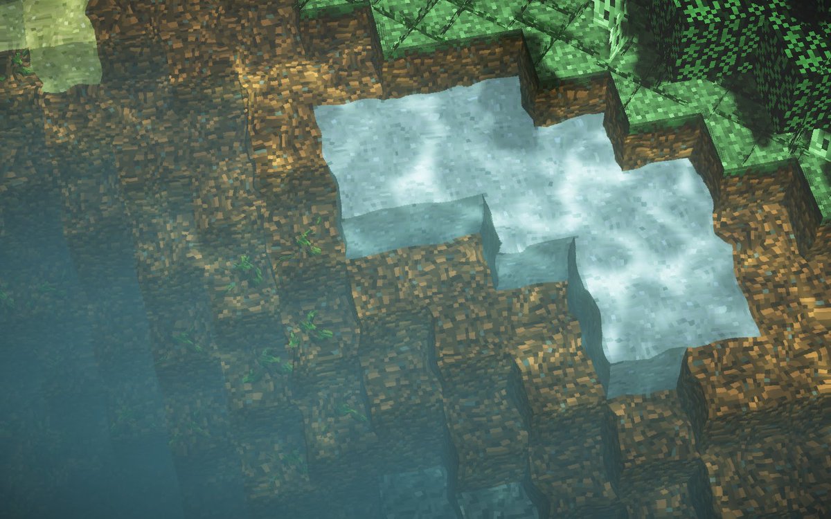 Triliton's tweet image. Tweaking my water. Hows this? #Minecraft #Glsl #Myshaders