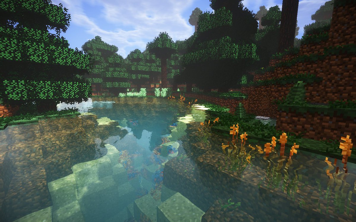 Triliton's tweet image. Tweaking my water. Hows this? #Minecraft #Glsl #Myshaders