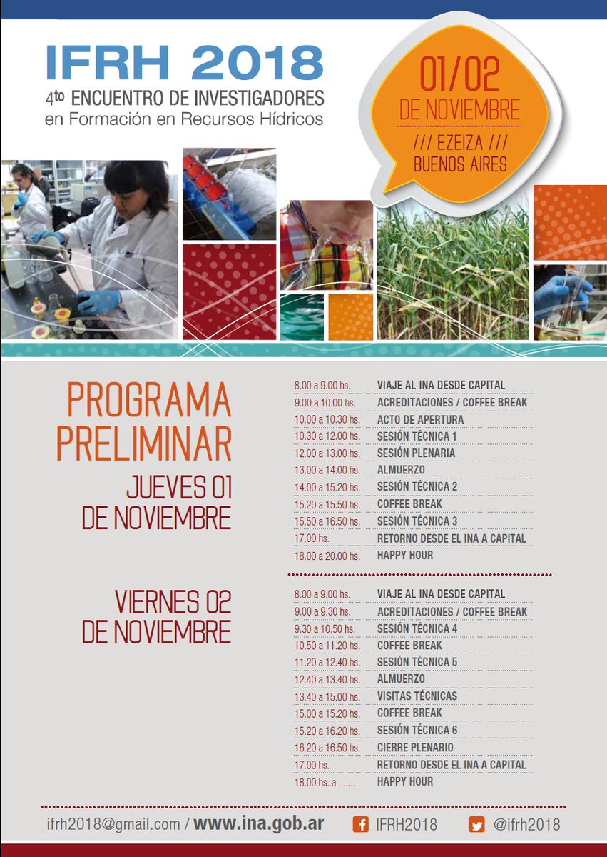 ifrh2018's tweet photo. 📢NOVEDADES📢
📅La fecha se acerca y nos estamos preparando con todo!
Mientras les dejamos un programa preliminar del IFRH 2018.
Se viene un gran encuentro #ifrh2018.!🎉 https://t.co/3ZEnbjuiz6