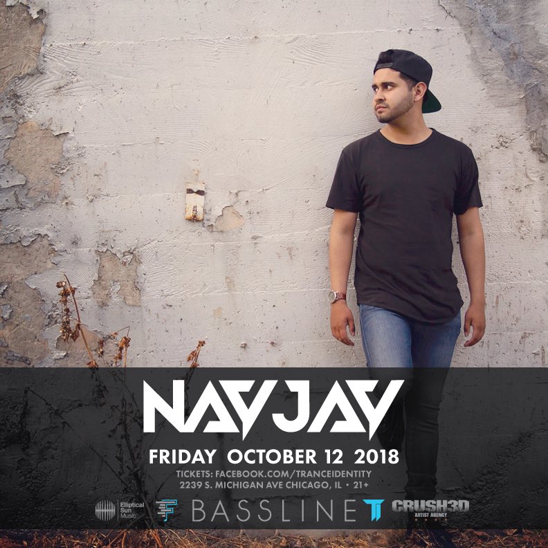 FunkyEntChicago's tweet photo. Excited to have @nayjaymusic at our TI006 on Friday Oct 12. Tickets in bio.
#Funkyent #tranceidentity #trance #trancefamily #chicagoevents #chicagotrancefamily #tranceshow #chicagoconcerts #chicagotrance #chicagoanjunafamily #ellipticalsunrecordings #grouptherapy #abgt https://t.co/cxLYBgN1gM