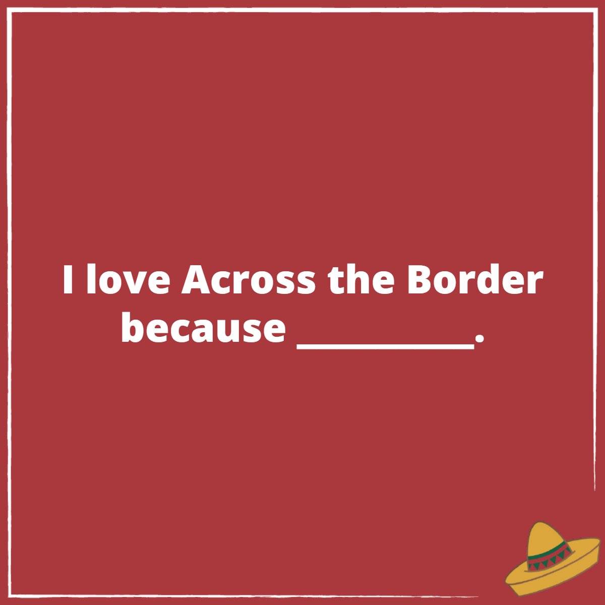BorderAcross's tweet image. We want to hear what keeps you coming back.