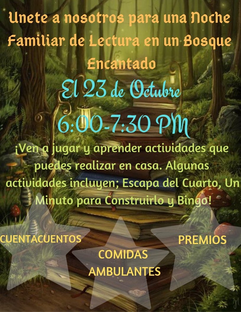 Mark your calendars for Reading Night!!