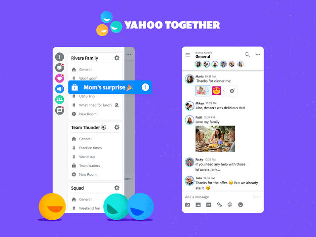 applycame's tweet photo. 💭 Llega #YahooTogether una nueva #app de mensajería para facilitar la comunicación con tu #equipo.

Podrás organizar chat grupales por temas y enviar recordatorios.

¿Te animarías a usarla? 📱

#Tecnologia #emprendedores https://t.co/YjA3IVcAry
