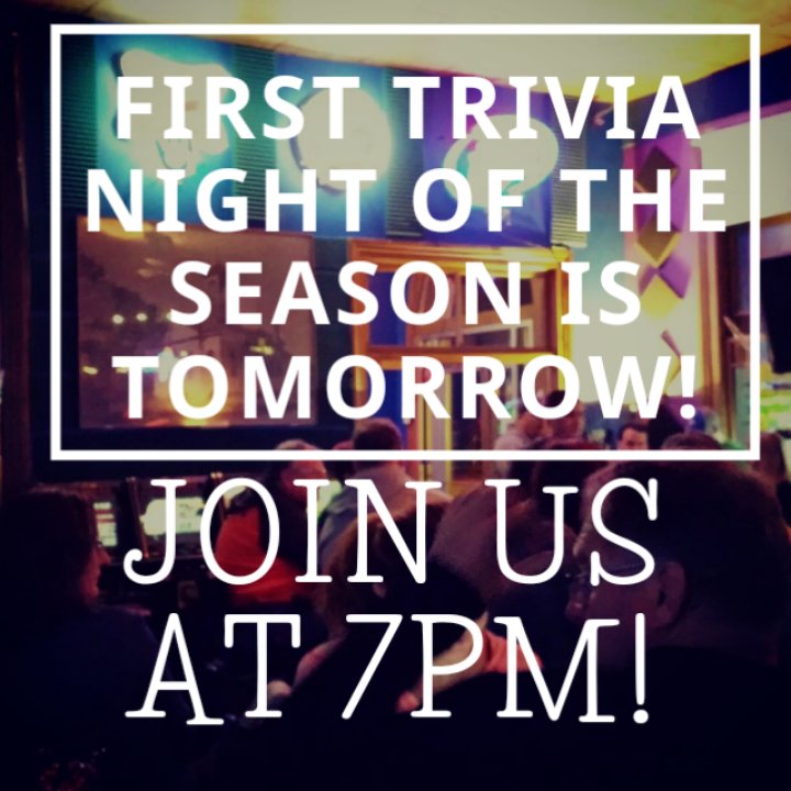 brathousegrill's tweet photo. Bring your A game to Trivia tomorrow at 7!Tag your smartest friend in the comments. #trivia https://t.co/oyriBSd2ot