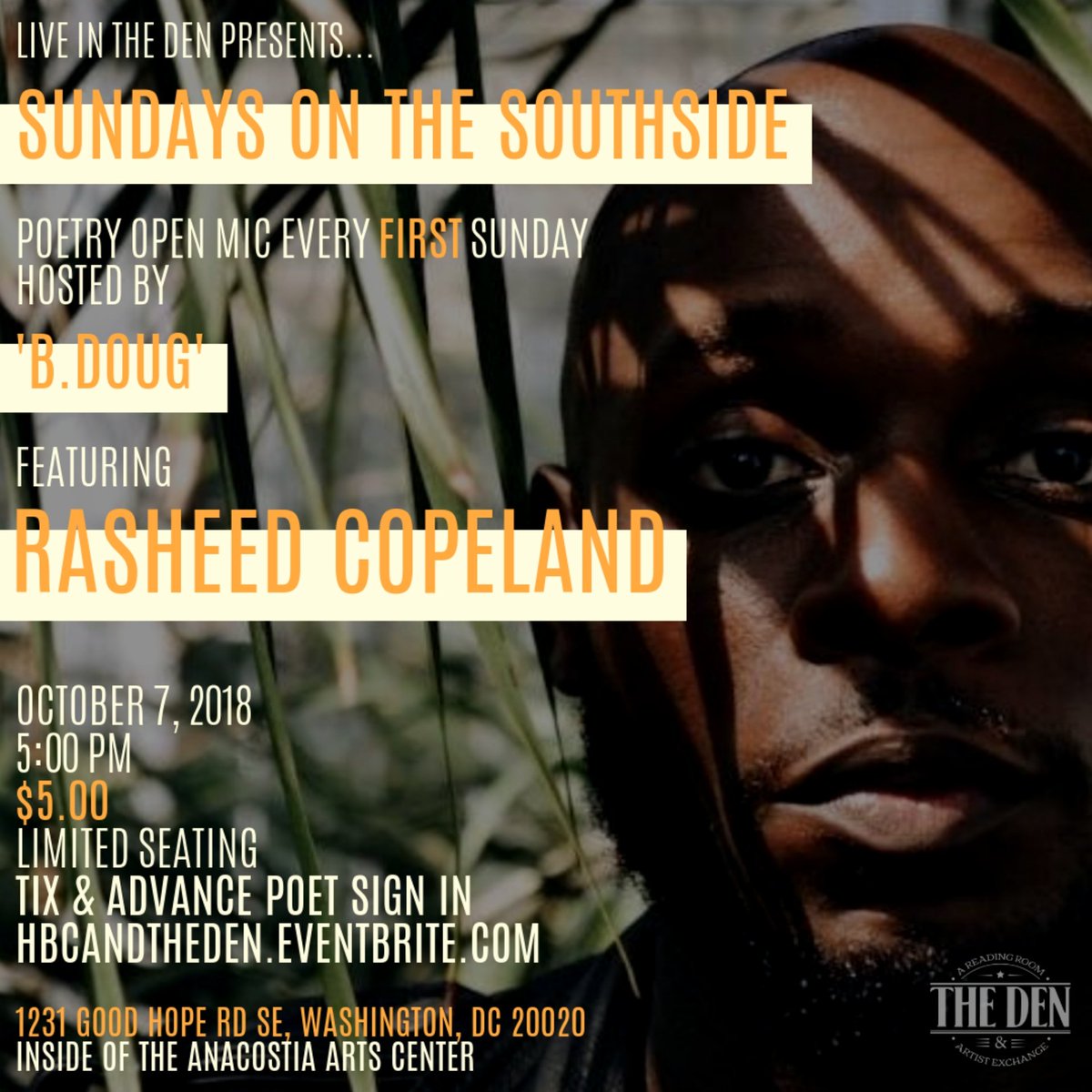 bdoug_dc's tweet photo. THIS SUNDAY
@sheedemilio coming thru to bless the spot as the feature. You don't wanna miss this one
Everything you need to know is on the flyer. If it isn't, dm me.
#dcarts #dcpoetry #poetry
#liveintheden #douglife
#infinigrind https://t.co/NzcEYjo3Rf