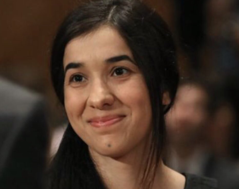 Congrats <a href="/NadiaMuradBasee/">Nadia Murad</a> to your #NobelPeacePrize. Thanks for your outstanding courage &amp; giving a voice to girls &amp; women who experienced sexual violence. I am proud to have listened to you &amp; I conclude that your message is clear and will inspire many of us...
