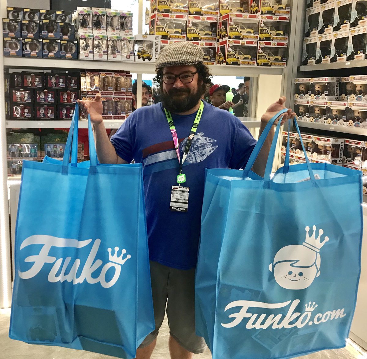 Funko's tweet photo. Hey! @bibbymoynihan stopped by our booth at #NYCC! #FunkoNYCC https://t.co/tllXSkWdUO