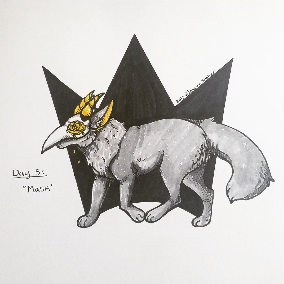 ItsDarlingJess's tweet photo. Day 5's inktober theme for me was "Mask". Today features a friend of mine's character who wears a skull mask!
#inktober #inktober2018 #illustration #day5 #mask #copic #copicmarkers #zigpens #gelpen https://t.co/wl4ilgCSRd