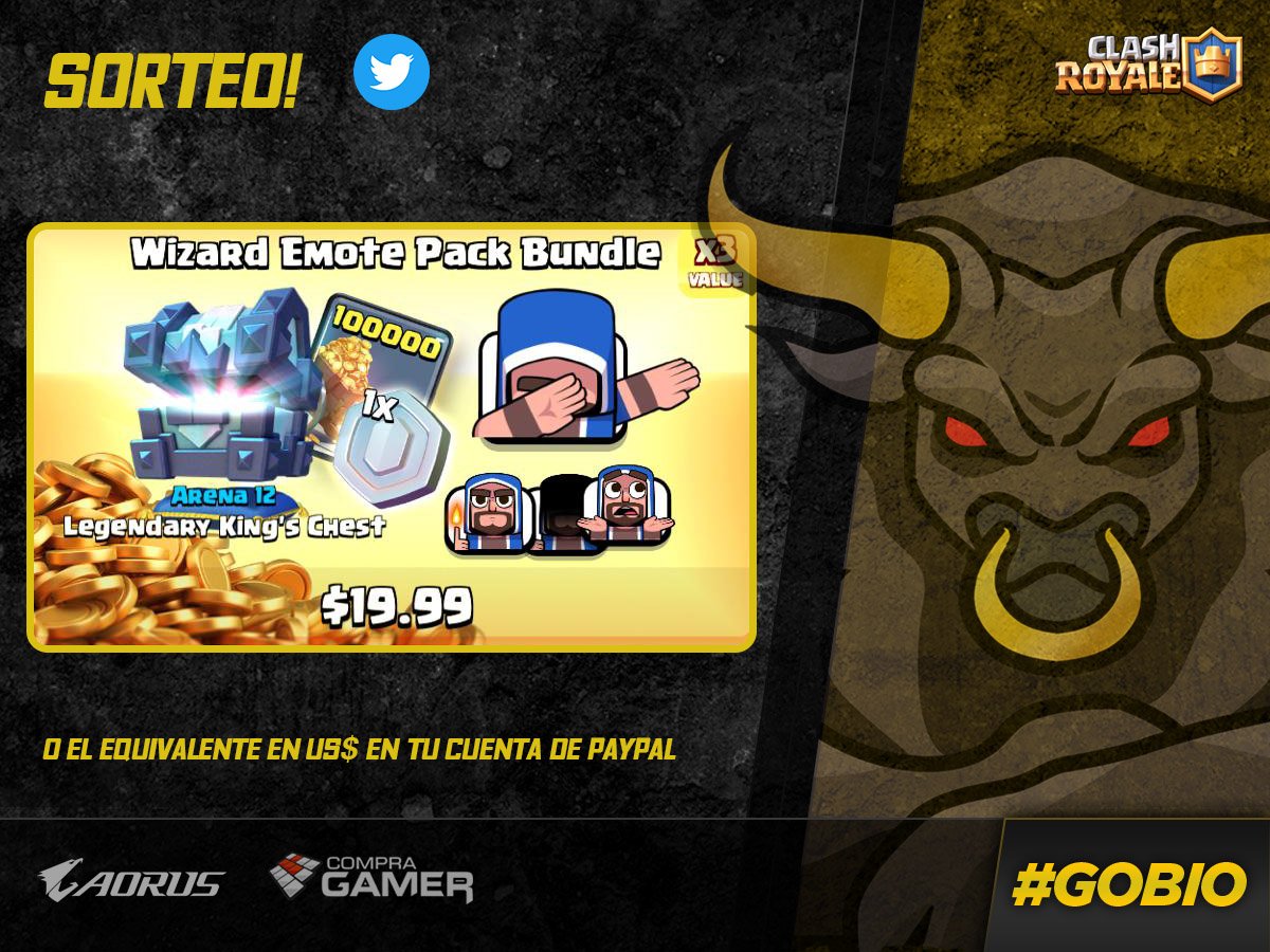 Nuevos emojis en #ClashRoyale👑, nuevo #sorteo🎁 ¡RT, etiqueta a 2 amigos, seguí a <a href="/BIO_eSports/">BIO Esports</a> y ya estas participando! Finaliza el mismo día que la oferta.