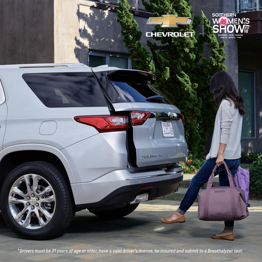 You’ll never have to worry about having too many bags with the #ChevyTraverse. See for yourself at the #Chevy display or better yet experience it at the Ride &amp; Drive event during the Southern Women’s Show, October 4-7. #southernwomensshow #swsbirmingham pbxx.it/uRx3AP