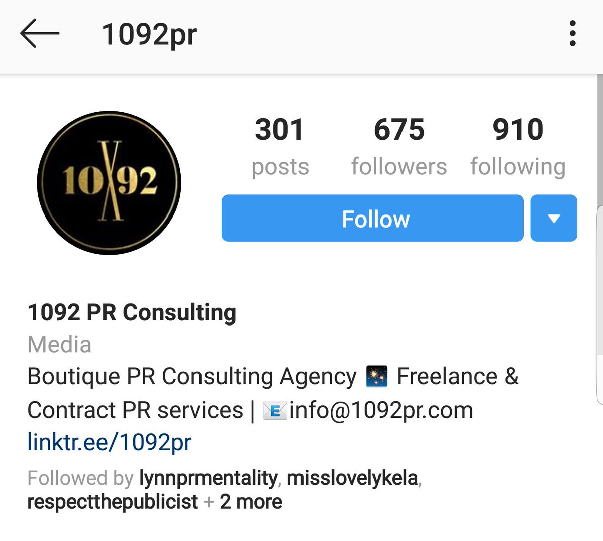 Lo The PublicistIG: TheOrginalLoloFreelance PublicistCo-Founder of 1092PRPR assistant at Ipsconsultingpr
