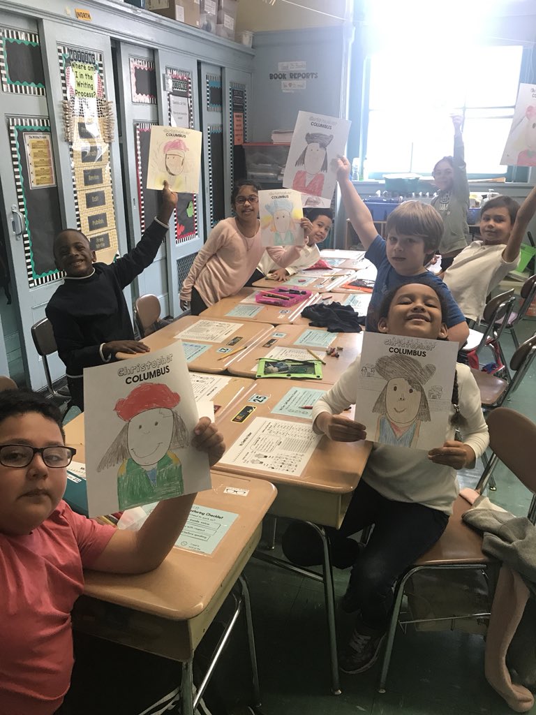 2ndGradeJKO's tweet image. Class 202 learned all about Christopher Columbus during Genius Hour today! #christophercolumbus #geniushour #class202 @PS66JKO
