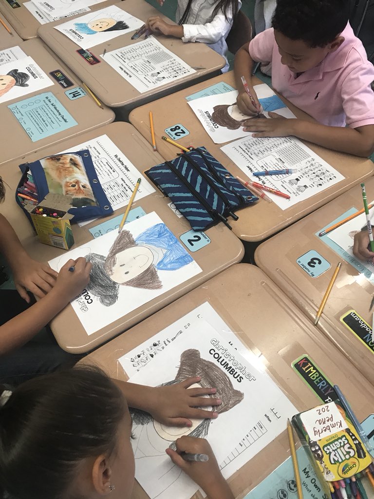 2ndGradeJKO's tweet image. Class 202 learned all about Christopher Columbus during Genius Hour today! #christophercolumbus #geniushour #class202 @PS66JKO