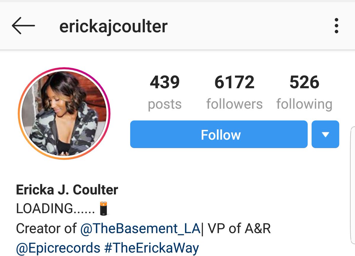 Ericka J CoulterIG: ErickaJCoulterCreator of The Basement LAVP of A&R at Epic Records