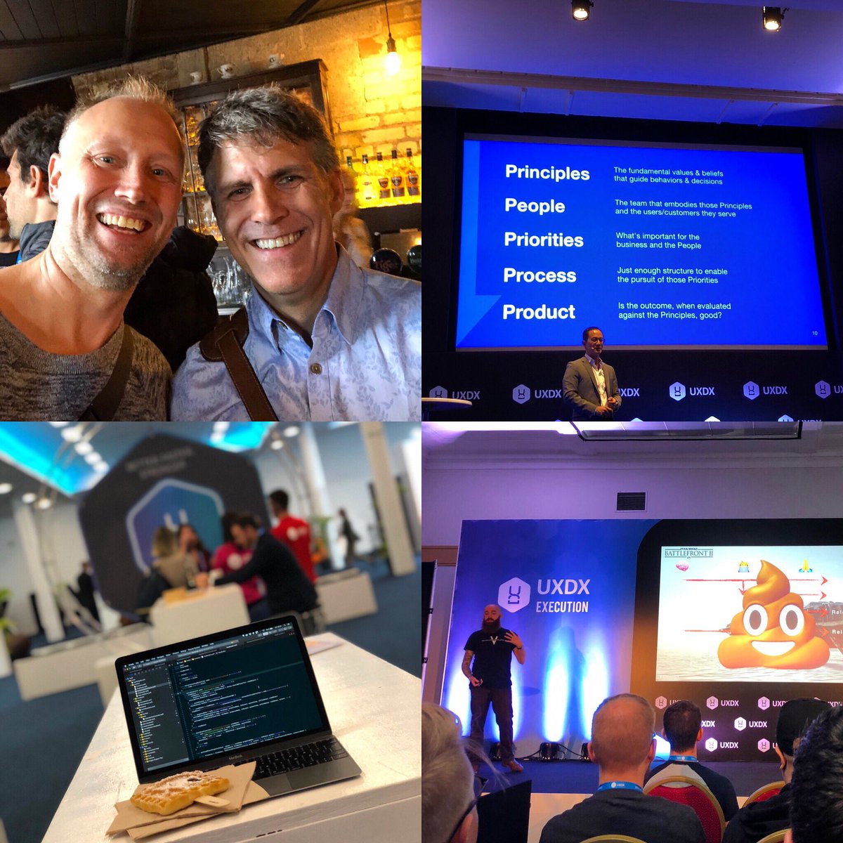 tobeleaf's tweet photo. Final day of #uxdx18 was just as inspiring, with great sessions and opportunities to talk to people like @pkeslin of @nianticlabs / @pokemongoapp and @wrossmck from @EA_DICE - thanks for a well organized conf @uxdxconf ! #ux #frontend #ios #development #design #agile #ithuset https://t.co/vhX4Eyy2nH
