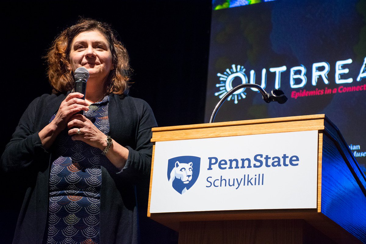 PennStateSL's tweet photo. We are ecstatic to host a Smithsonian Natural History Museum pop-up exhibit at Penn State Schuylkill, and last night we hosted a launch party to celebrate the opening of Outbreak: Epidemics in a Connected World! Visit https://t.co/QQnl2lDlY8 for more exhibit info! #DIYOutbreak https://t.co/t27WGMzI0H