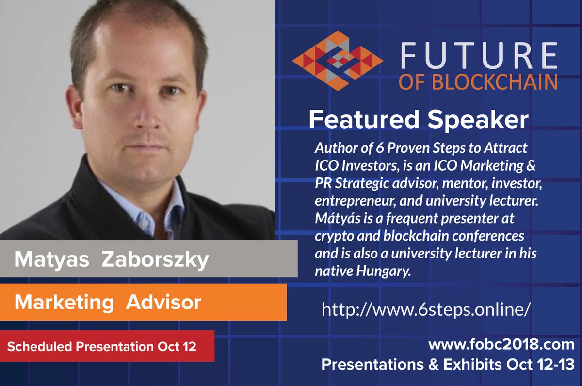 FoBC2018's tweet photo. It is our pleasure to have Matyas Zaborszky as one of our speakers at @FoBC2018. Join us to hear Matyas on October 12! https://t.co/Wsa4iTs5gT