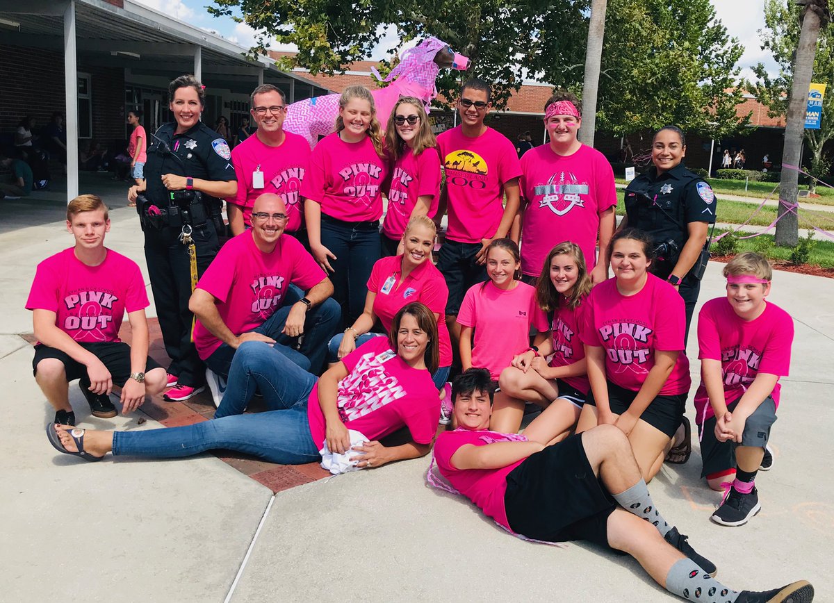 SCPSInfo's tweet photo. Pink Out @LymanHighSchool! https://t.co/oiWkfRcQn3