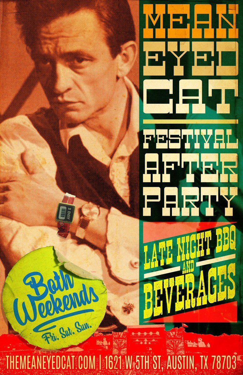 Come see us at the Cat both festival weekends for Pre &amp; Post Fest! We'll have late night BBQ, cocktails and beer! #ACLFest #ACL