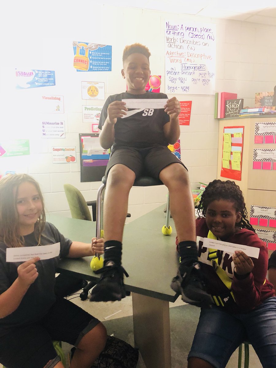 wildabout5th's tweet photo. Ss had to find their topic matches and then decide who was the main idea and who were the supporting details! The main idea had to sit on the table and we determined whether the details supported them or let them fall! #mainidea @AlachuaSchools https://t.co/mqAaKzgveL