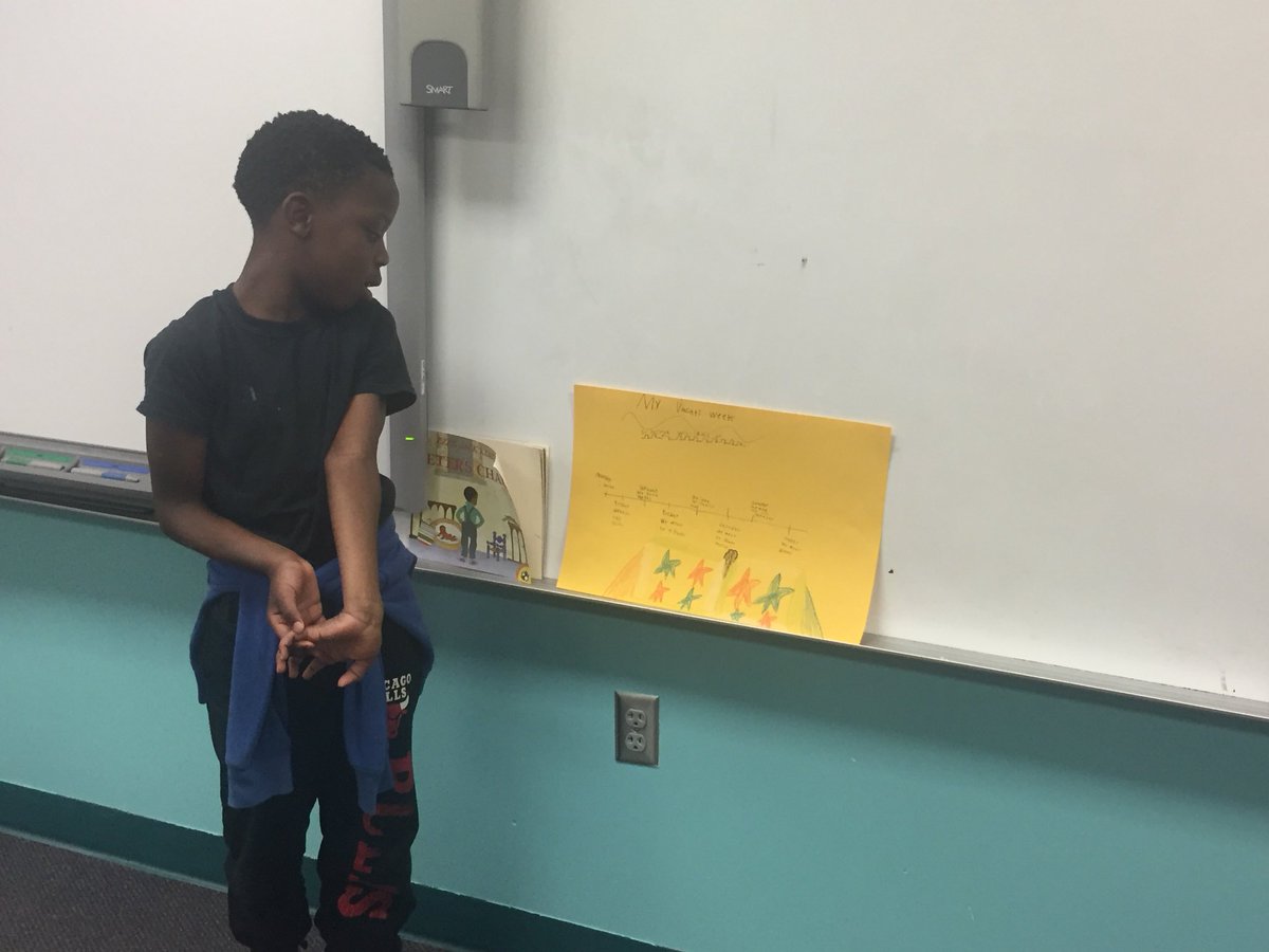 GwenPolitis's tweet photo. 2nd Graders creating and presenting timelines! Exciting to see (and hear) their stories. Shout out to @swhitfieldESL for supporting our ELL students. #learningtogether #teamwork #RRESmovingmountains #rresonward https://t.co/0nBgUTmYfu