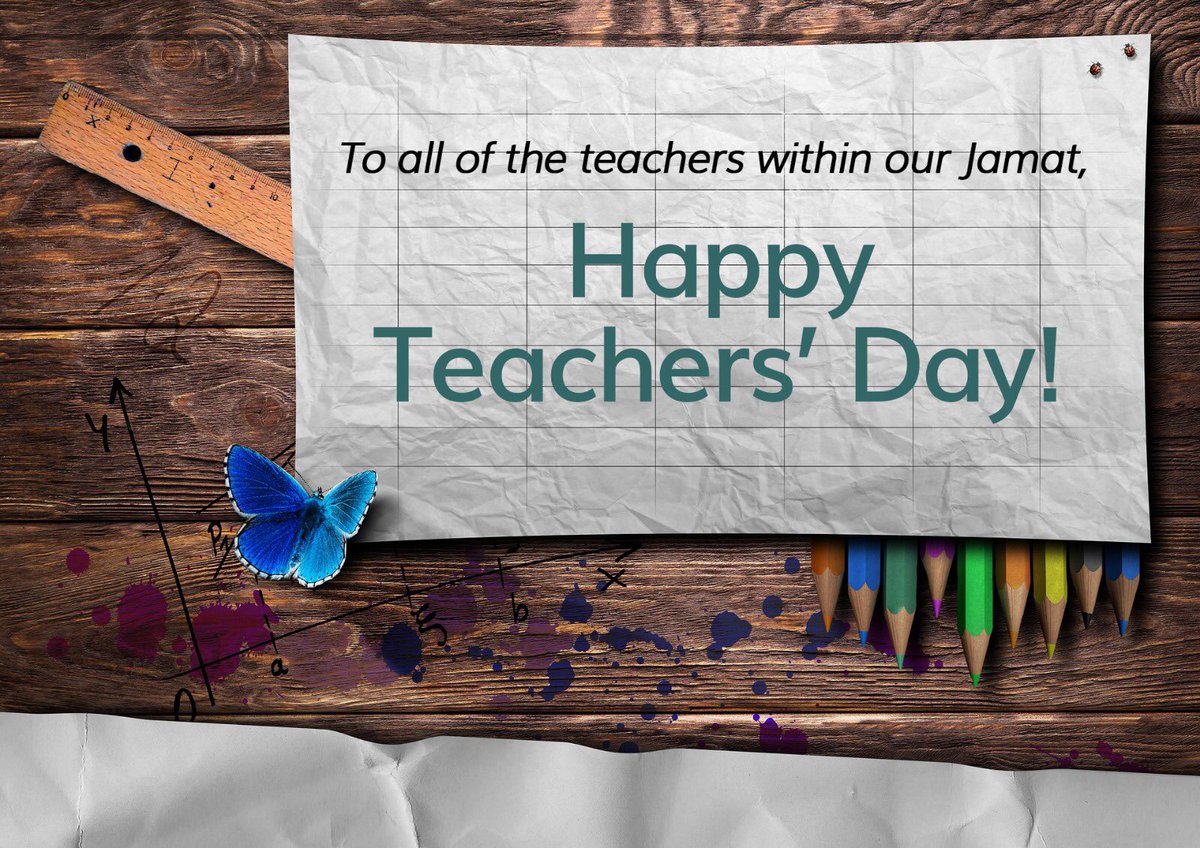 TheIsmaili's tweet photo. Wishing all of the teachers within our Jamat a happy World Teachers’ Day! Reply and tweet your teachers to show your appreciation! #Ismaili #AgaKhan #OneJamat #KnowledgeSociety https://t.co/V1FQOHmCqI