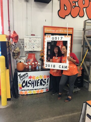 JennNJM's tweet photo. We โค๏ธ our Cashier and Friends! Thank you Annette for the photo booth fun! #greattobein193 #6917 https://t.co/QNuqBc9yVP