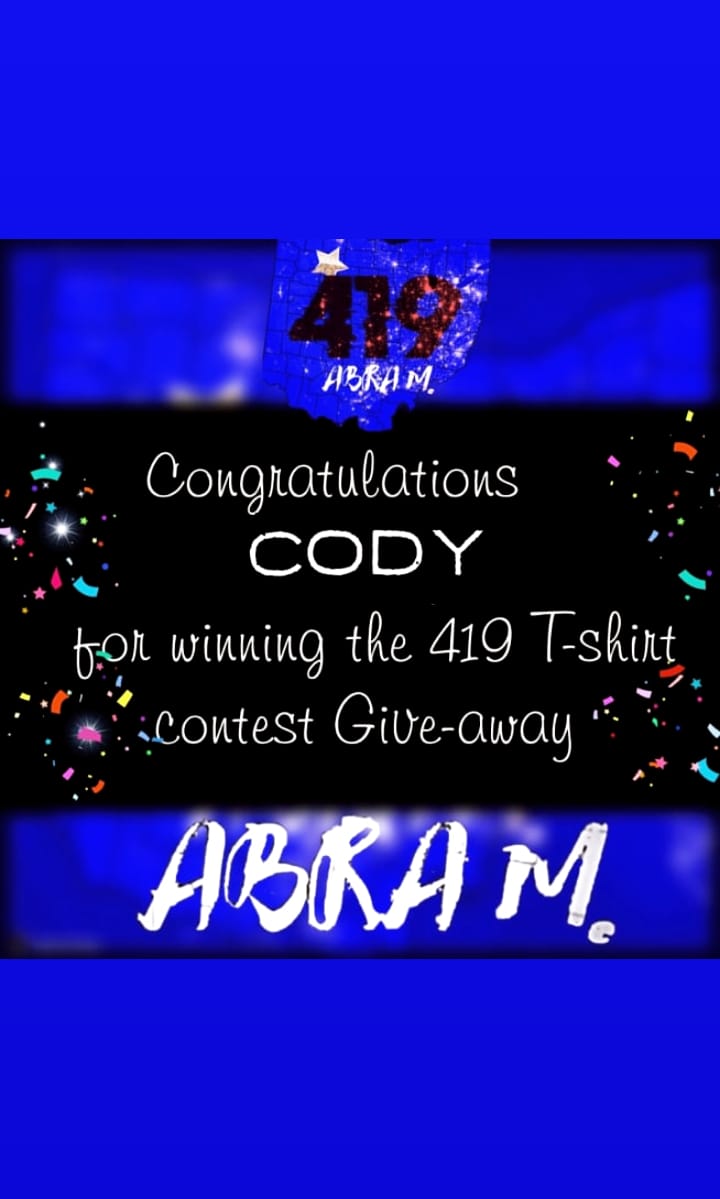 M_for_perfect's tweet photo. CONGRATULATIONS TO CODY BOWLING ON BEING OUR "419" CONTEST WINNER!!! MAKE SURE YOU CHECK YOUR EMAIL TO CLAIM YOUR PRIZE!!! https://t.co/ravj3XeC1l