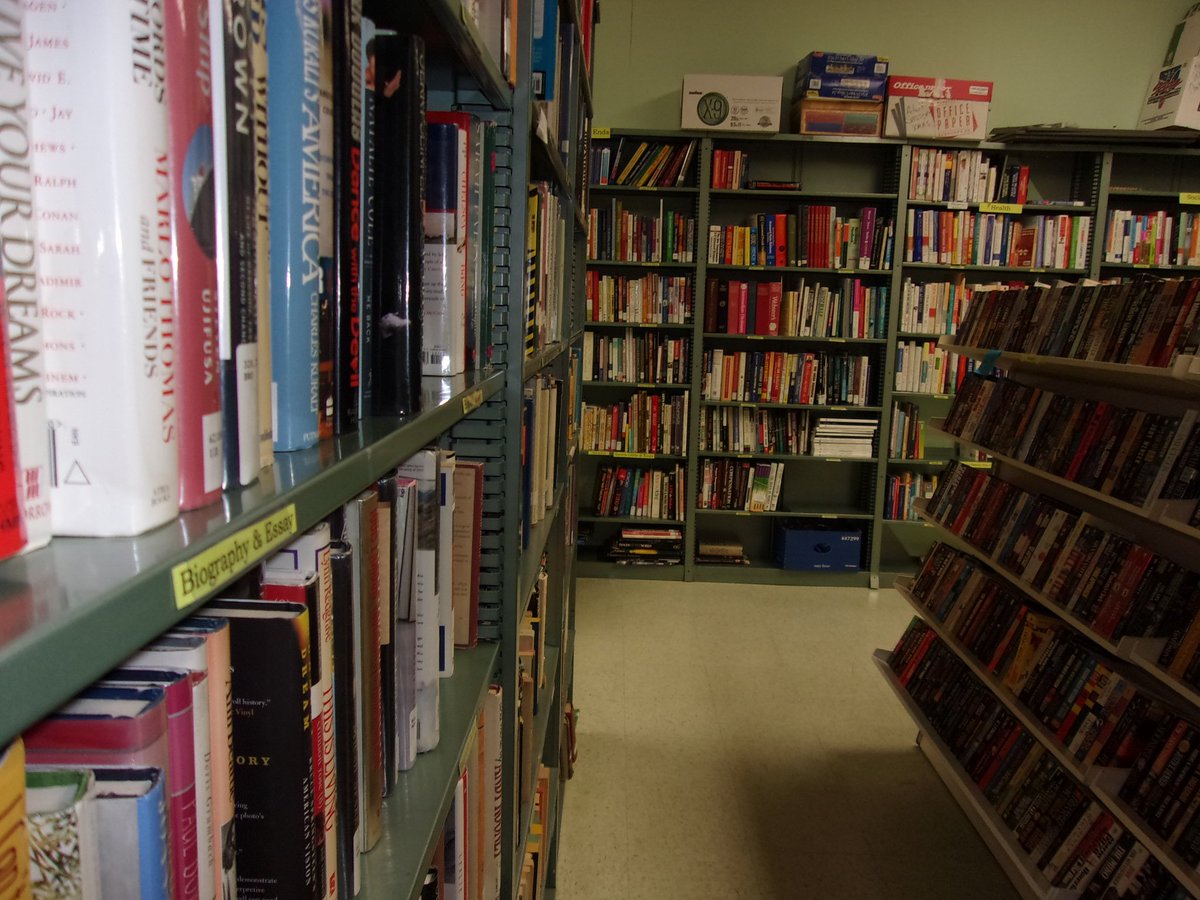 Our #booksale room is bursting! Drop by <a href="/BellevueLibrary/">Bellevue Library</a> and build your home #library! All proceeds go toward fun things like free all-ages library classes. #NebraskaLibraries #BooksBooksBooks #BellevueNebraska #Read
