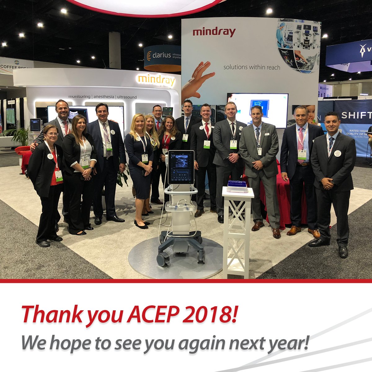 Mindray_NA's tweet photo. Thank you to everyone who came to see us at #ACEP18!
#Mindray #MindrayNA https://t.co/LZ8vv8rZ6f