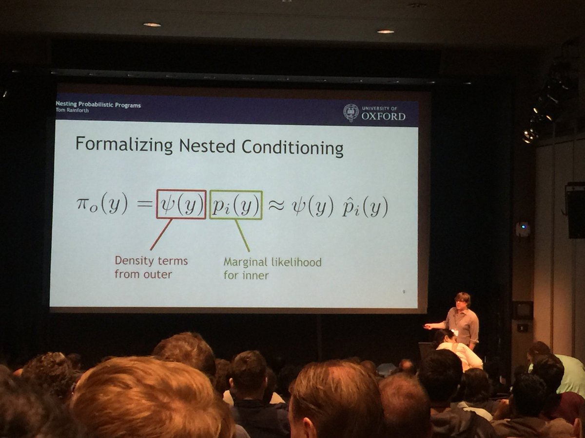 adam_golinski's tweet image. @tom_rainforth on Nesting Probabilistic Programs at the very first #PROBPROG conference