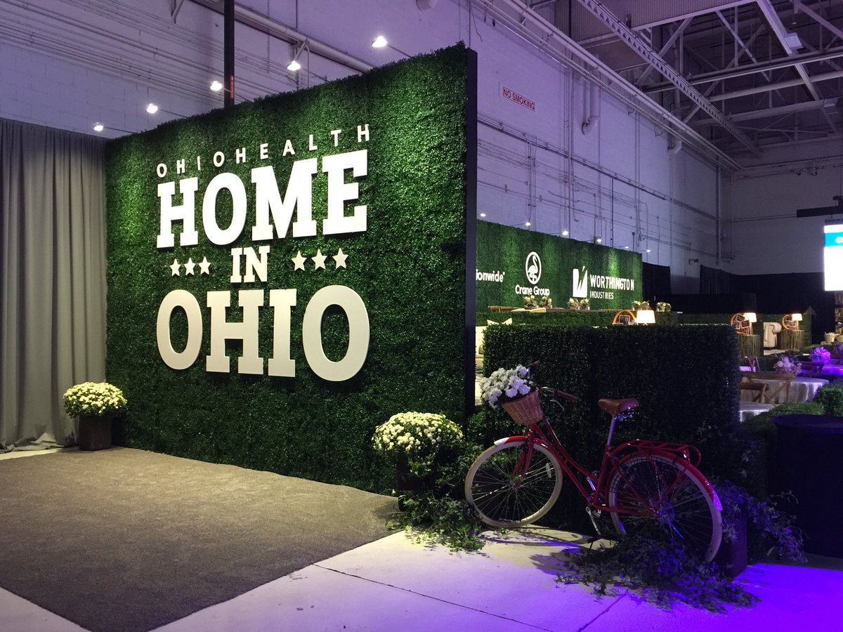 OhioHealth's tweet image. Our signature system event, Home in Ohio, is tonight! The team is working hard to get the space ready for this evening. #HomeInOhio2018