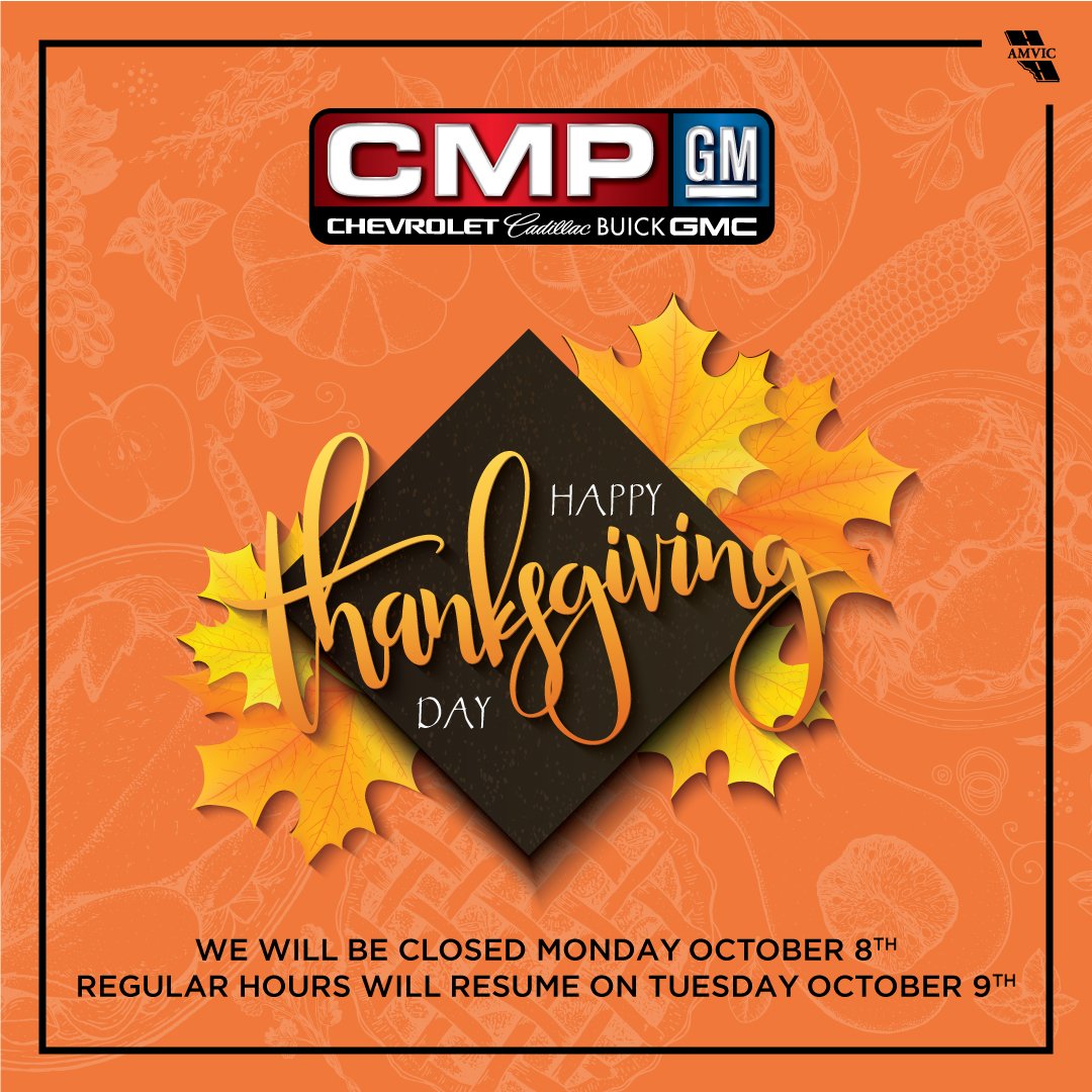 Happy Thanksgiving! We will be closed this Monday, October 8th. We will resume regular hours on Tuesday. Have a safe long weekend!