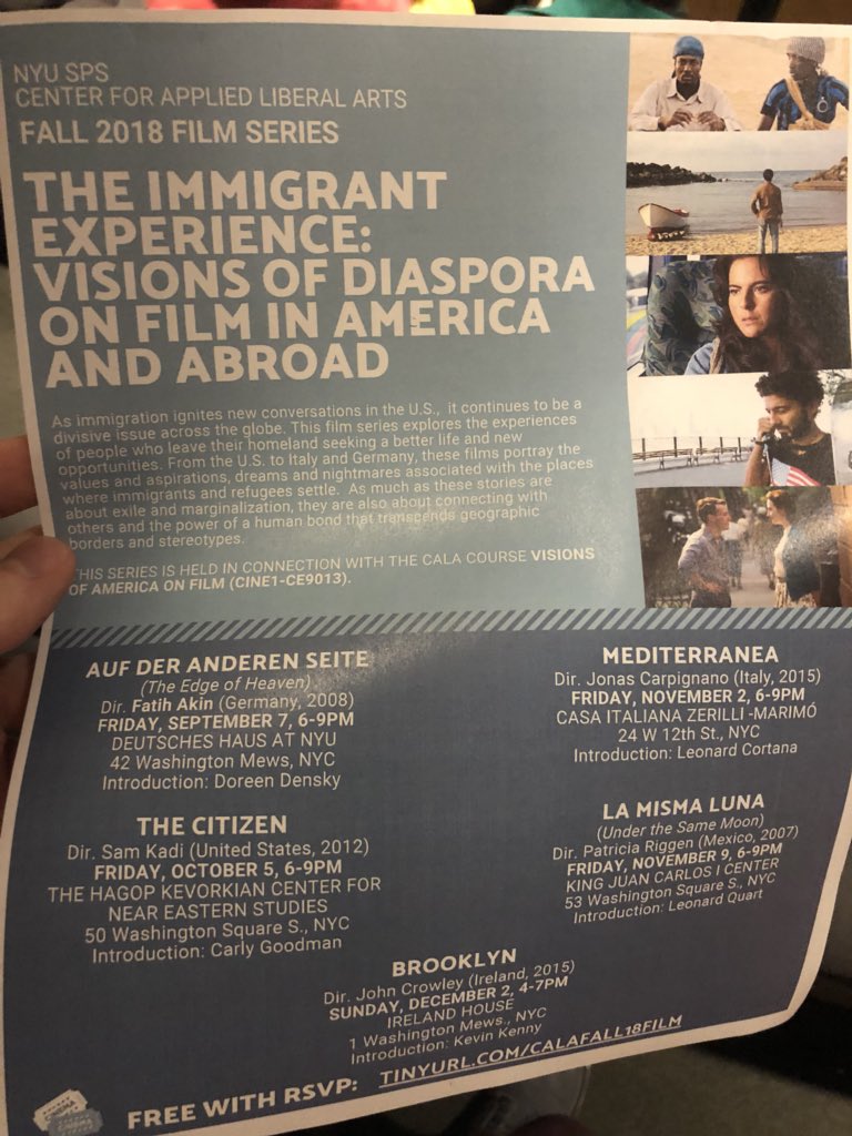 NYUSPS_DAUS's tweet photo. Getting ready to screen Sam Kadi’s “The Citizen” with @NYUSPSCALA as part of their wonderful film series! https://t.co/GDvVHyoYZZ