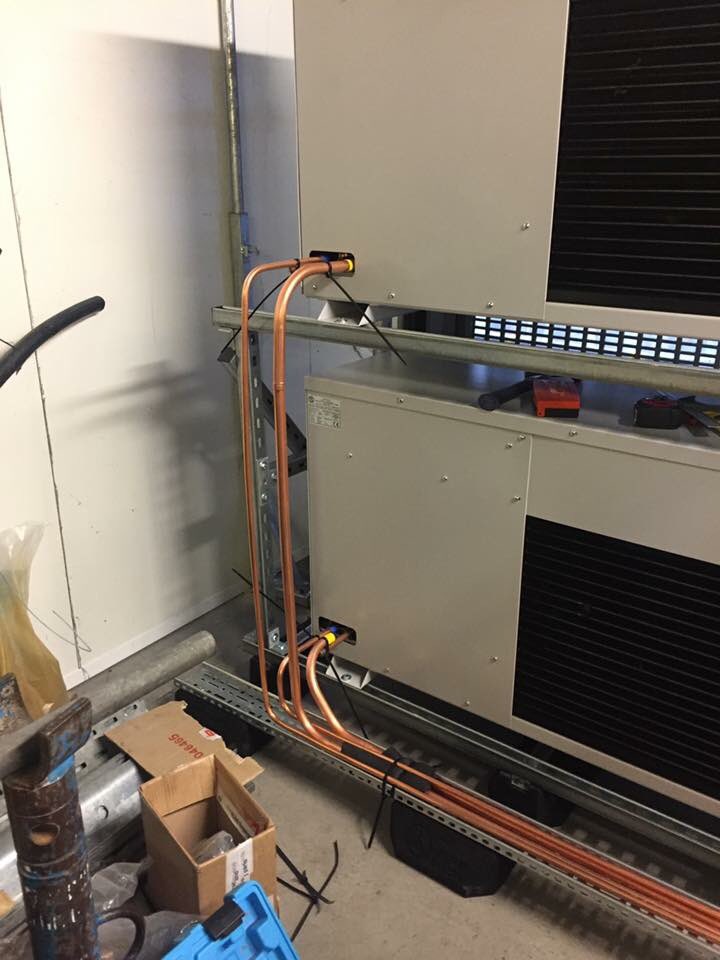 Robert scutt Condenser installation for an extremely high profile account in London. morechilled.com #cooling