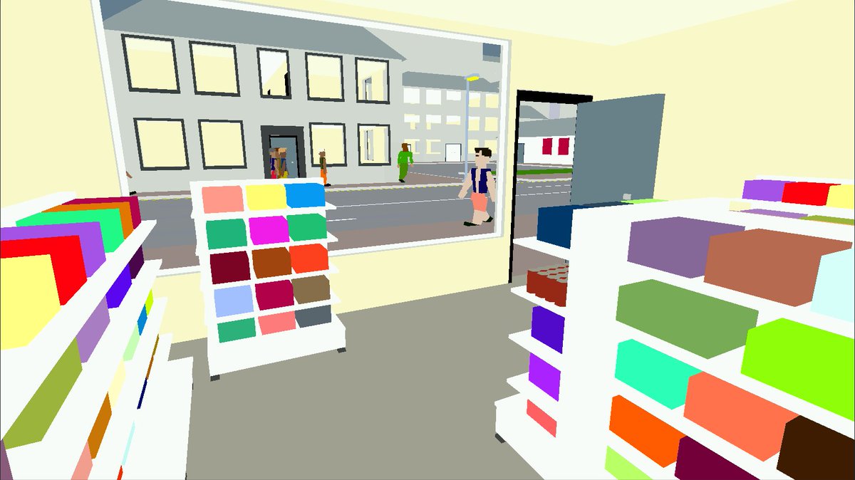 dan_stubbs's tweet photo. There's a new build (and an updated free version) up on itch. I'm working on adding shopping to the game, for both the player and NPCs. Gotta buy those guns and groceries someplace. Also: some of the character models I nearly used (or did/will use). https://t.co/eUHv1K7hKc https://t.co/4Paz19Yh0Q