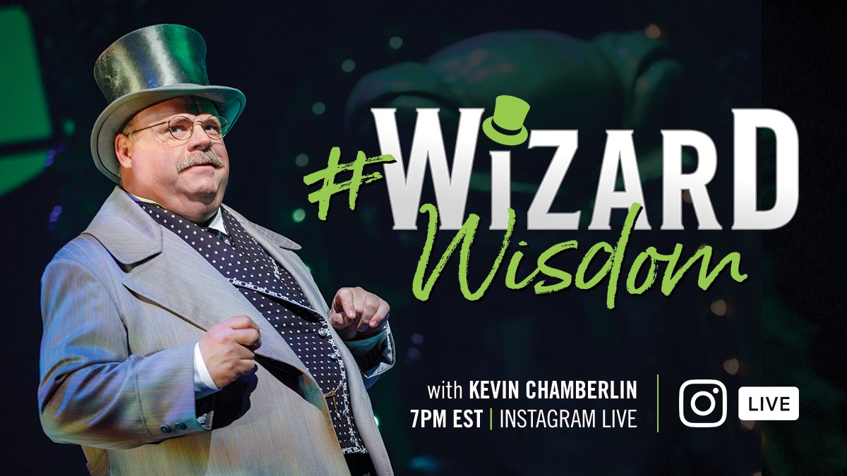 The Wizard will see you now! Tune in to #Wicked’s #Instagram Live tonight for a thrillifying new series. @kevinchamberlin #WizardWisdom