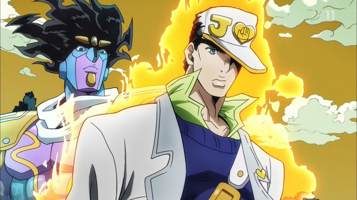 嘲笑のひよこ すすき على تويتر 空条承太郎 ジョジョの奇妙な冒険 Parte5 黄金の風 第1話に登場 これで承太郎はアニメ全シリーズに出演ッッ Jojo Jojo Anime ジョジョ ジョジョの奇妙な冒険 黄金の風