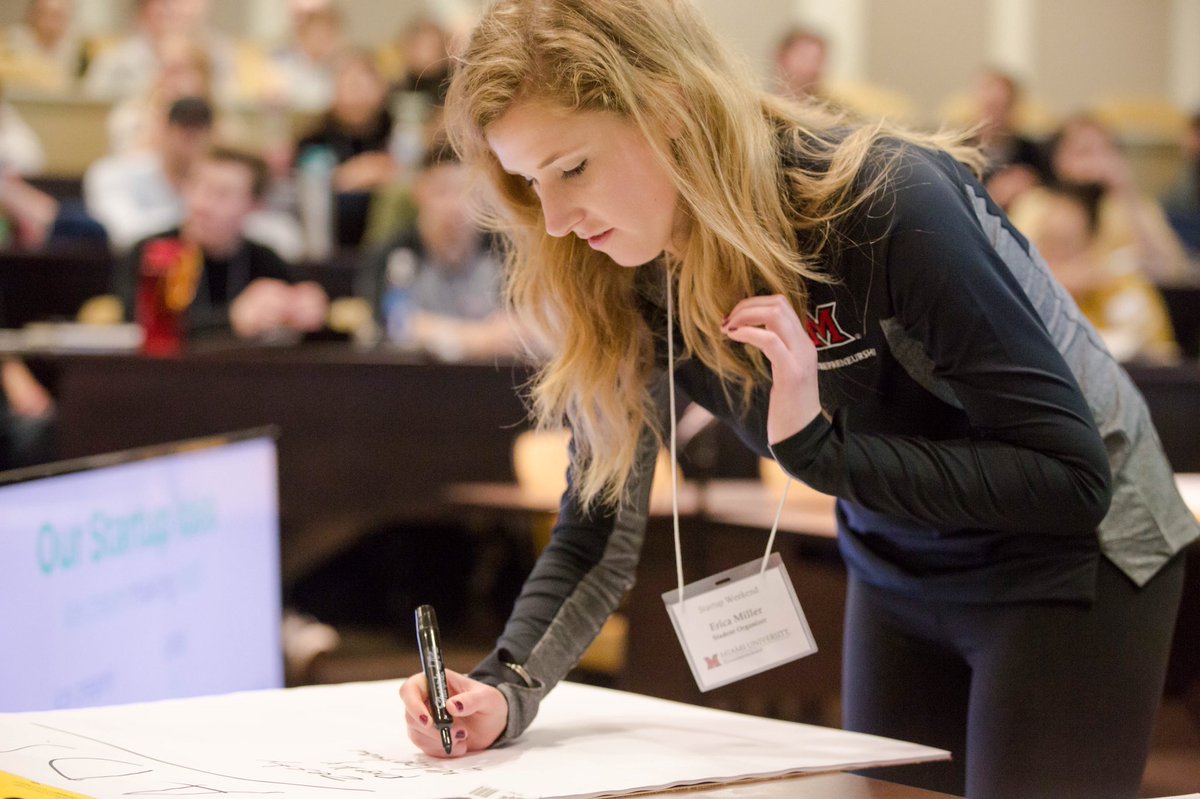 miamiuniversity's tweet photo. Tonight we’re kicking off @MiamiU_ENT’s annual Startup Weekend where students will bring their startup ideas to life in just 48 hours! #MiamiOH #SWMU #MiamiStartupWeekend #startupweekend #startup https://t.co/JmbAvXFuxJ