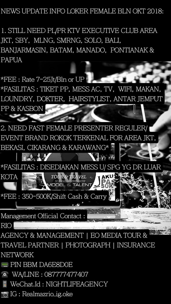 Multitalentamanagement|021•Ind™ (@bioentertaine) on Twitter photo <a href="/lokerspg/">LokerSPG</a> @LokerNusantara <a href="/modelspgevent/">Model SPG Event</a> <a href="/jobforspg/">Informasi Job SPG</a> <a href="/lokerKarawang/">lowonganKarawang</a> <a href="/lokerhariini/">Lowongan Kerja</a> #SPG #Usher #Model #JobFemale #Model #Nightlife #DuniaKerja #SpgRokok #KlubMalam #DuniaMalam #LokerLuarKota <a href="/CewekModel/">Model Cantik Seksi❤</a> <a href="/InfoHotSeksi/">Seksi & Cantik♡</a> #Karaoke #PemanduLagu #KTV #Info <a href="/ModelEntertaint/">Model entertaint</a> #JandaCantik <a href="/lokerspg/">LokerSPG</a> @LokerNusantara <a href="/modelspgevent/">Model SPG Event</a> <a href="/jobforspg/">Informasi Job SPG</a> <a href="/lokerKarawang/">lowonganKarawang</a> <a href="/lokerhariini/">Lowongan Kerja</a> #SPG #Usher #Model #JobFemale #Model #Nightlife #DuniaKerja #SpgRokok #KlubMalam #DuniaMalam #LokerLuarKota <a href="/CewekModel/">Model Cantik Seksi❤</a> <a href="/InfoHotSeksi/">Seksi & Cantik♡</a> #Karaoke #PemanduLagu #KTV #Info <a href="/ModelEntertaint/">Model entertaint</a> #JandaCantik