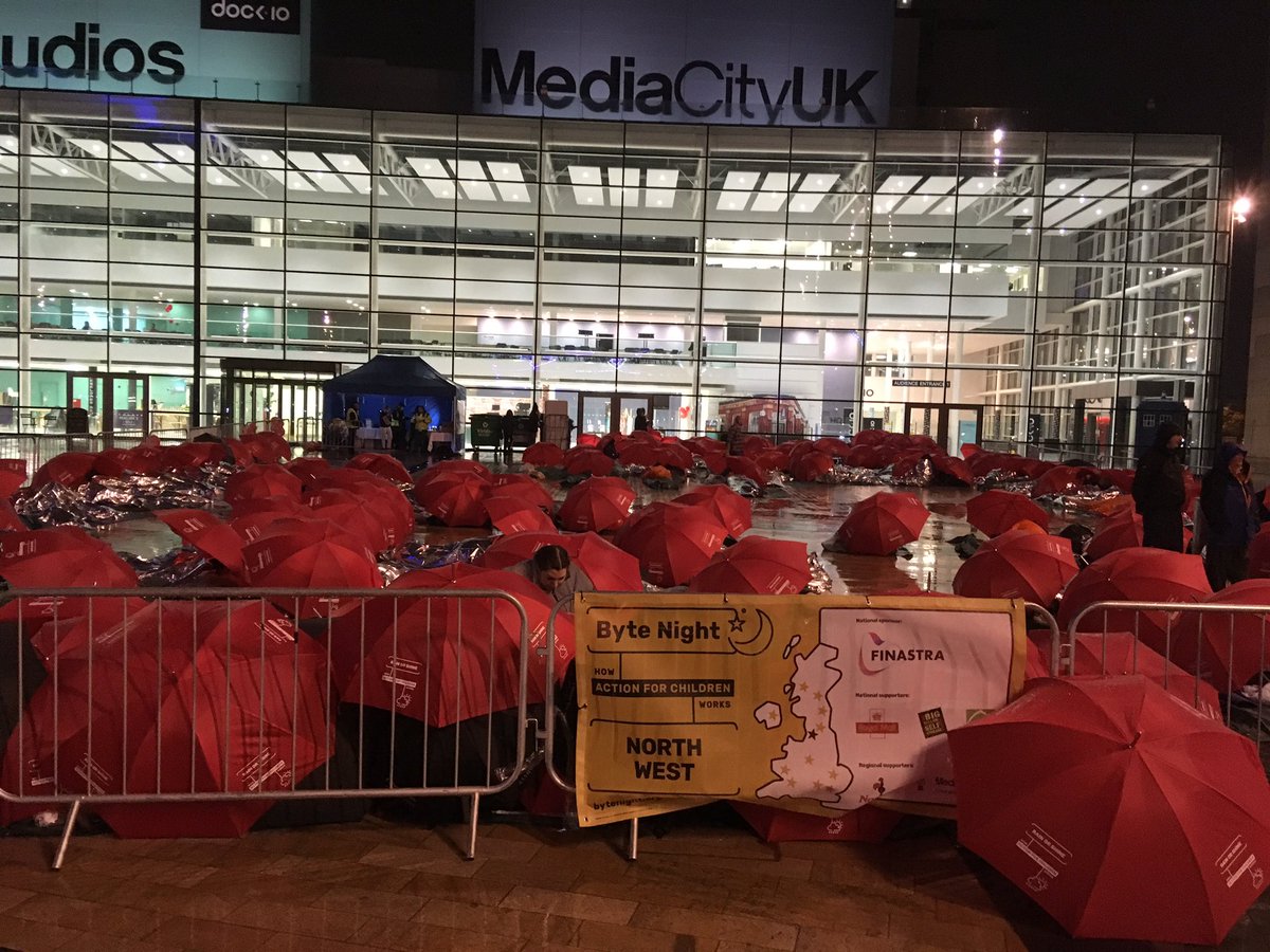 Bedding down for <a href="/ByteNight/">ByteNight 💫💭💥</a>   Super night in the north west. It may be wet, but we’re raising some serious dough to help combat youth homelessness. Couldn’t be prouder of the sleepers
