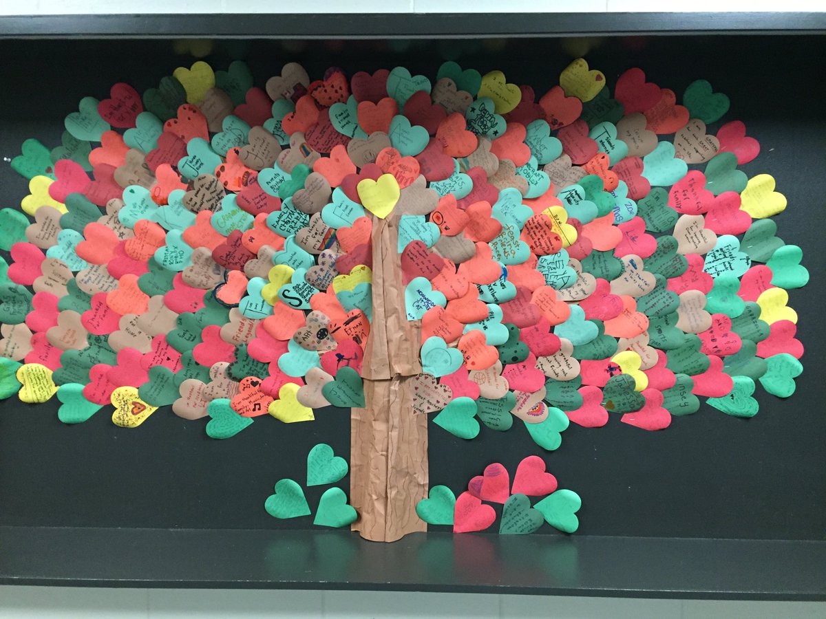 Byng Gratitude Tree.  Abundance At Thanksgiving.  Thank you staff, students and Community.   #byngpride #k9unit
