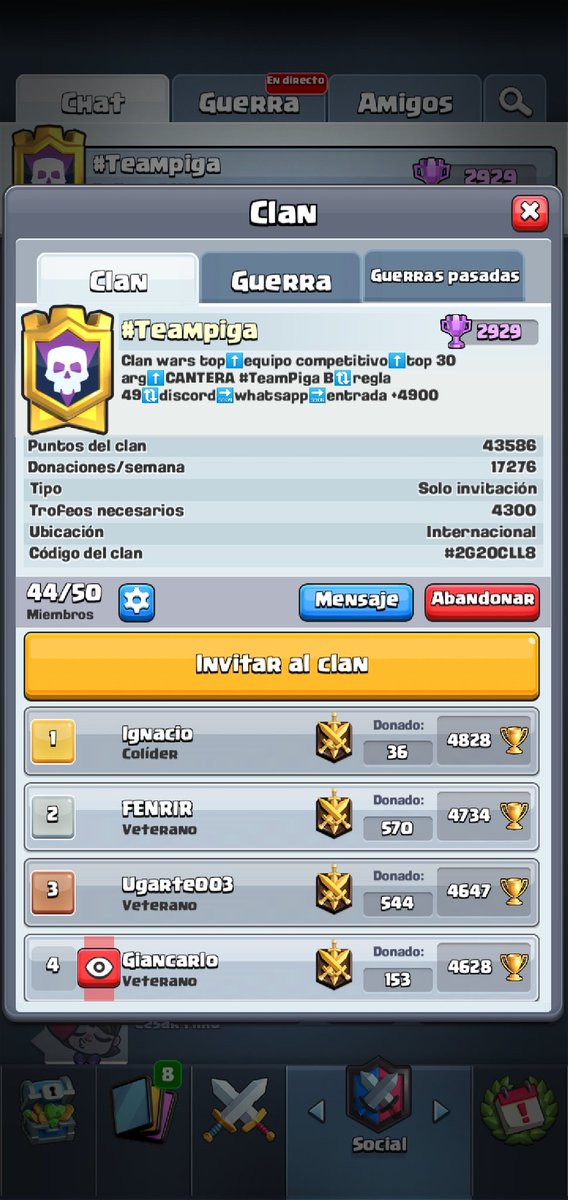 teampiga's tweet photo. Estamos buscando gente activa y buena para las guerras de clanes
-40 wins en guerra
-+4600 copas
Mande mensaje el interesado
(sorteo de emoticonos siguiendo a @Jebus66771 @ArnaldoPoWer567 @Solocristian5
-Etiquetado a 2 amigos
-dando RT Y reaccionando)
Gracias se agradece el RT https://t.co/d2fDowC8c2