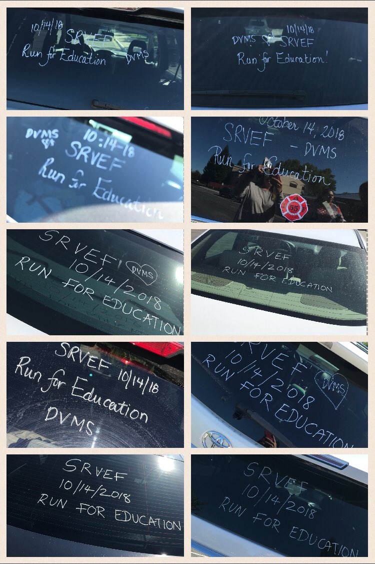 DVMS_Eagles's tweet photo. DVMS is ready!!! Car Decorating and showing our spirit for the Run 4 Education #SRVEF #SRVEFrun2018 https://t.co/QCtnvIuqAV