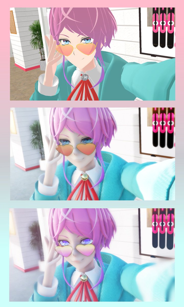 すだここ エフェクトのonoff比較見せてください １ エフェクトなし ２ エフェクトあり ３ イラスト ソフト メディバン で加工 クレジットは上のリプで表記しているためここでは省略させて頂きます