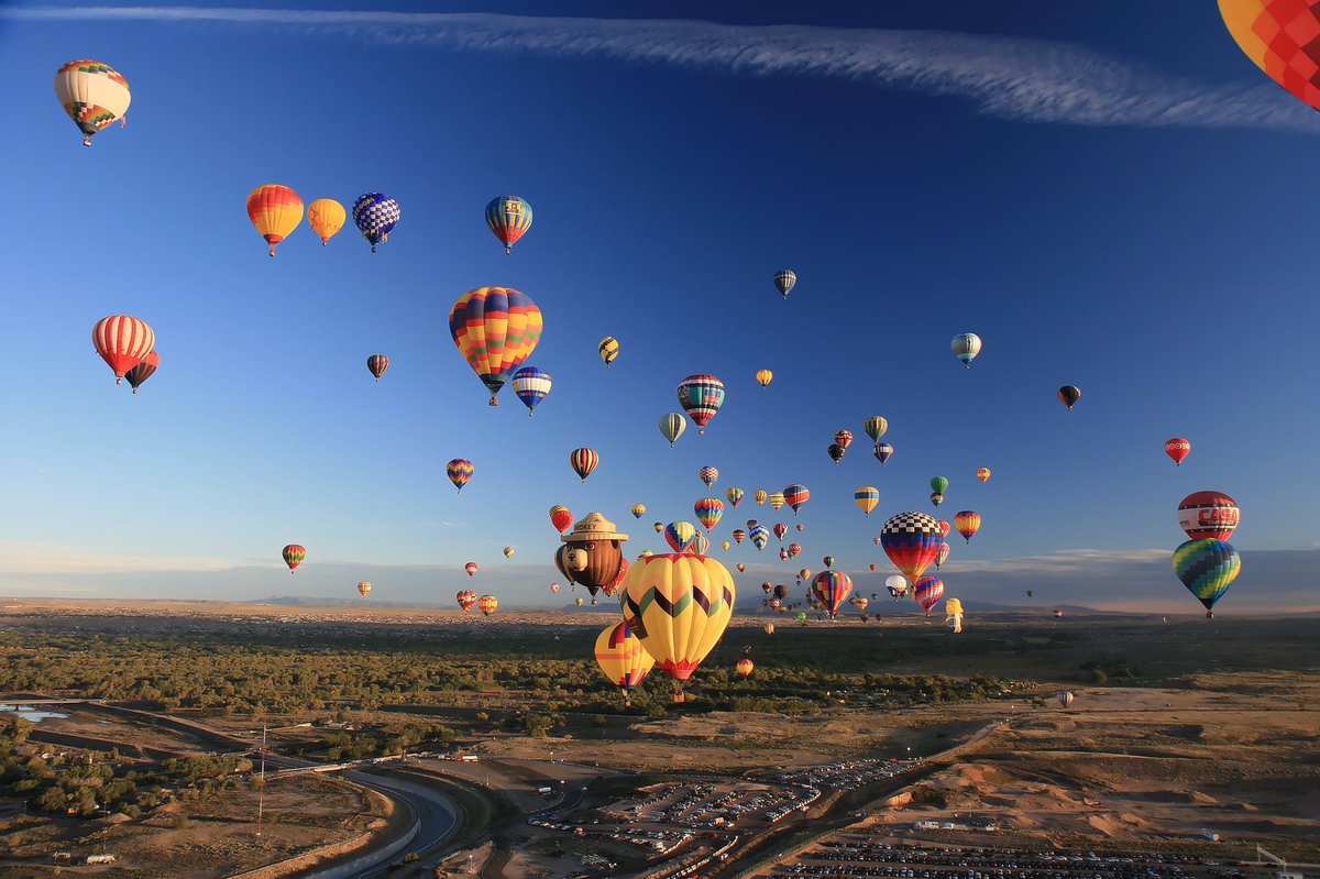 Have you taken a hot air balloon ride before? TAG your balloon fest crew! #NMParkProject