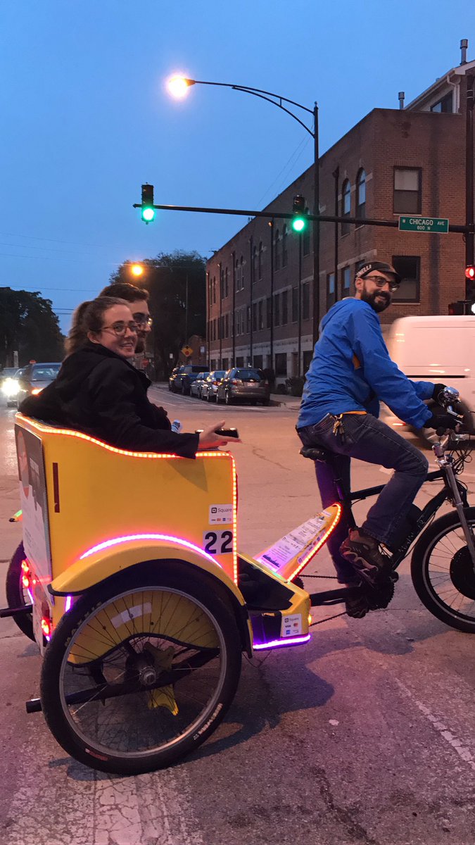 Grab a #free rickshaw and head to <a href="/TheNobleGrape/">The Noble Grape</a> now to unwind with a wine tasting from 6 – 9 pm. #WestTownArtWalk